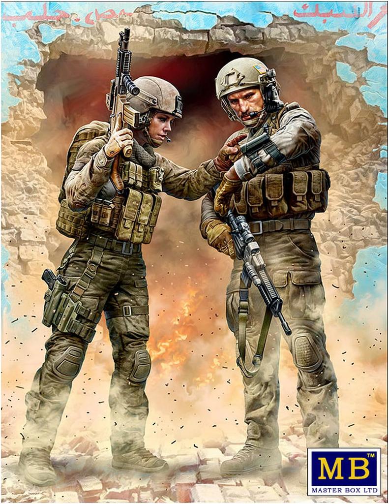 Master Box Modern Warfare Series 1 Corporal Jessica Sergeant James Route Plastic Model MB24068 1/24 & Change?