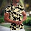Summer Coconut Tree 3D Printed T-Shirt Streetwear Short Sleeve Round Neck Cool T-Shirt for Men Hawaiian Top
