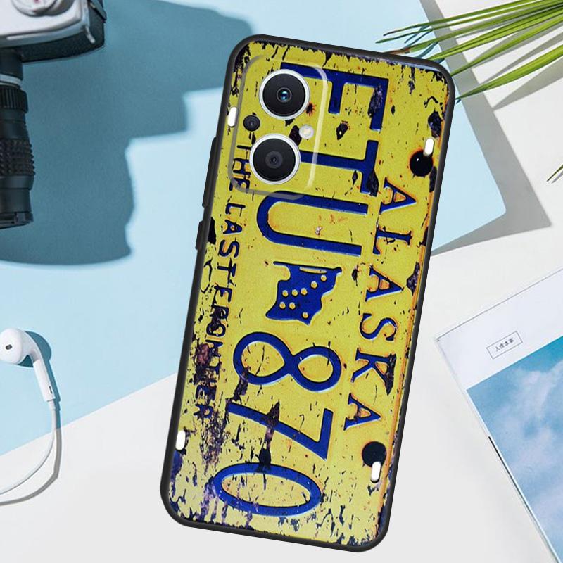 Ретро Винтажная Крышка для Номерного Знака Для OPPO Reno 7 8 Lite 10 12 13 14 Pro 11 F 12F 13F 14F OPPO Find X8 X5 X6 X9 Pro Чехол