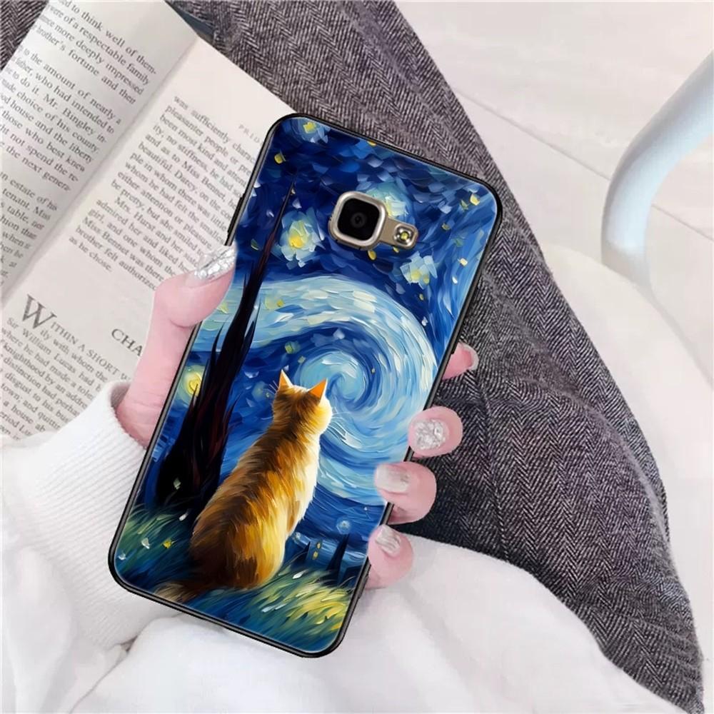 Чехол для телефона «Кошка в звездном небе» для Samsung A 10 11 12 13 20 21 22 30 31 32 40 51 52 53 70 71 72 73 91 13
