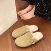 Флисовая обувь, женские шлепанцы, новый стиль, ленивые хлопковые туфли для женщин