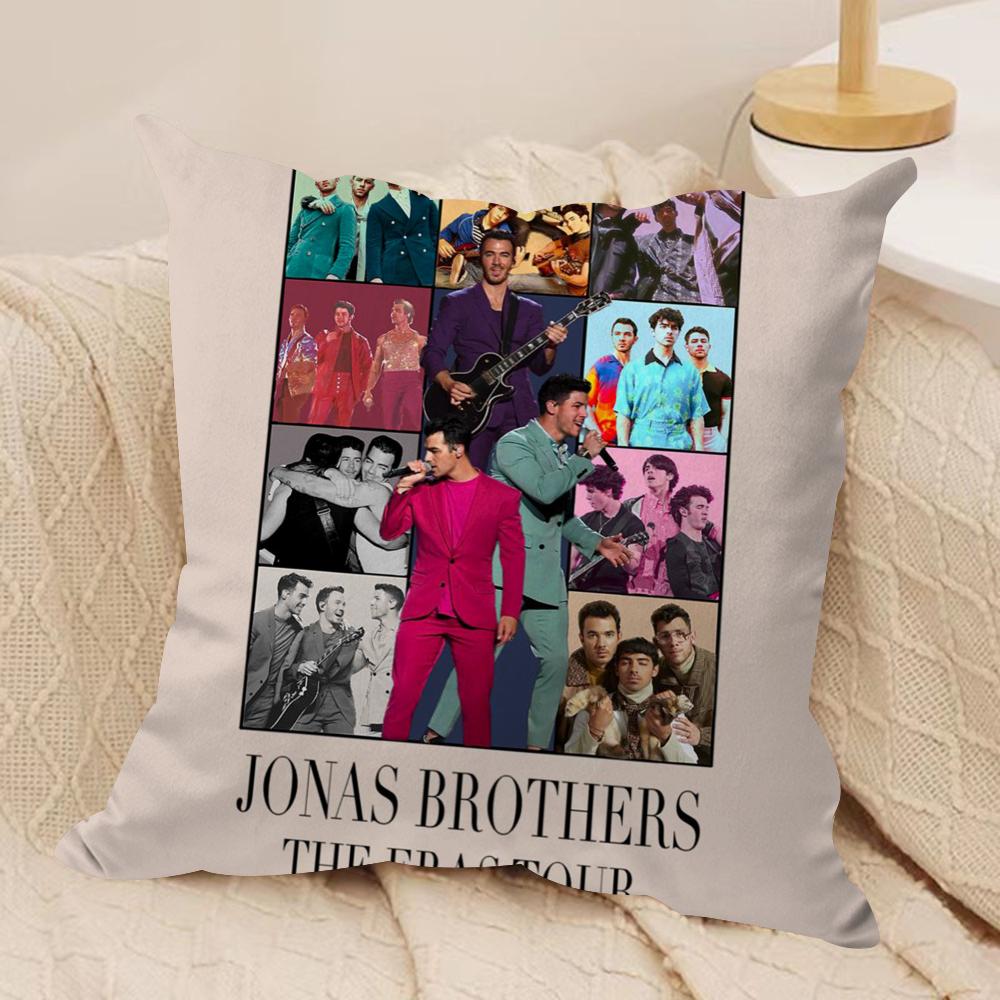 Band JJONAS BBROTHERS Cushion Cover Soft Plush Throw Pillow Cover DoubleSided Decorative Cushion Case Bedroom Home Decor