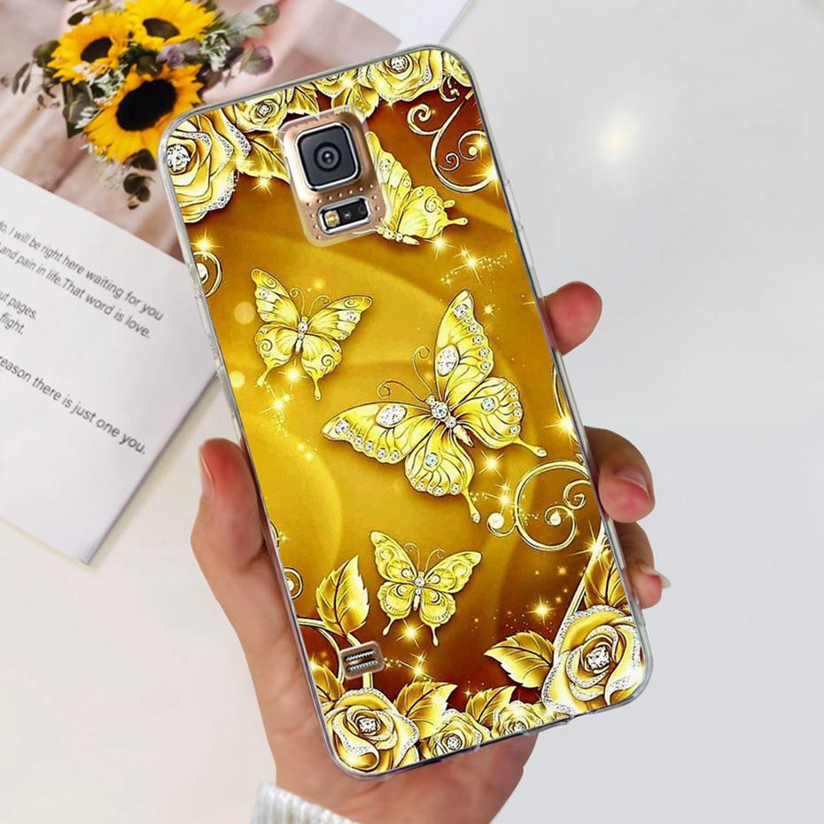 Красивый чехол с принтом для Samsung Galaxy S5 5.1" Прозрачный мягкий силиконовый чехол-бампер для Samsung S5 I9600 SM-G900F