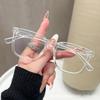 Модные прозрачные очки в квадратной оправе: Модный, Подходит для близоруких, Защита от синего света