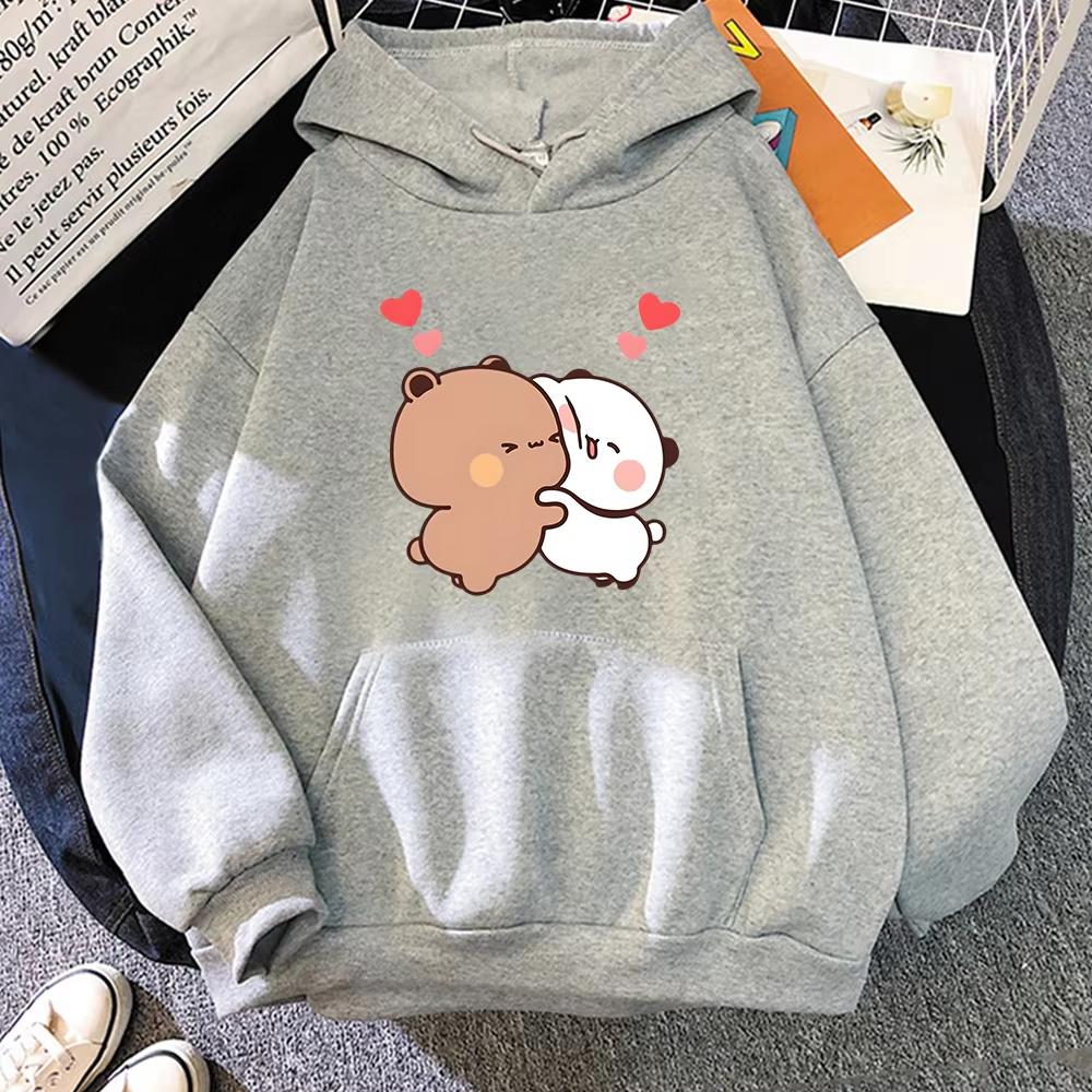 2025 new men's and women's panda fleece pullovers, cute style cartoon-patterned pullovers, pullovers with patterned prints