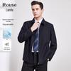 Мужская ветрозащитная куртка LUOZI с отложным воротником в стиле business casual