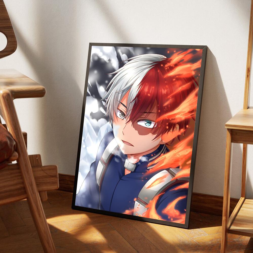 Hero Academia todoroki shouto Винтажные постеры Липкие печатные издания Постеры Художественные работы Постеры Наклейки на стену