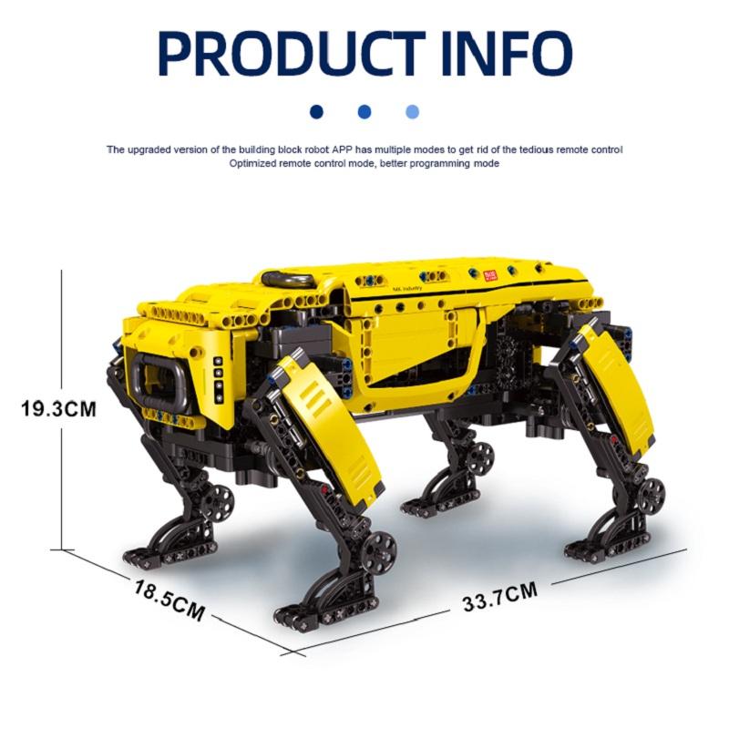 MOLD KING 15066 Технический робот-игрушечный радиоуправляемый моторизованный Boston Dynamics Модель большой собаки AlphaDog Строительные блоки Кирпичи Подарки для детей