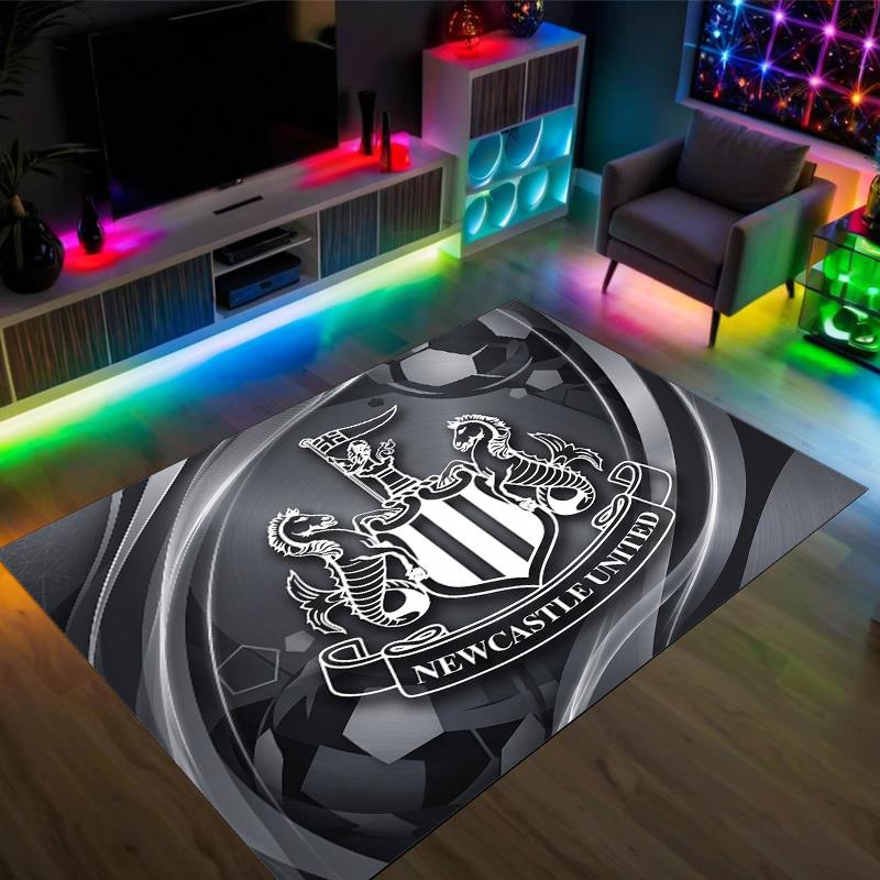 Футбольный дизайн Newcastle United Хрустальный бархатный ковер Уютный Не?Нескользящий ковер с принтом для спальни, гостиной, прихожей