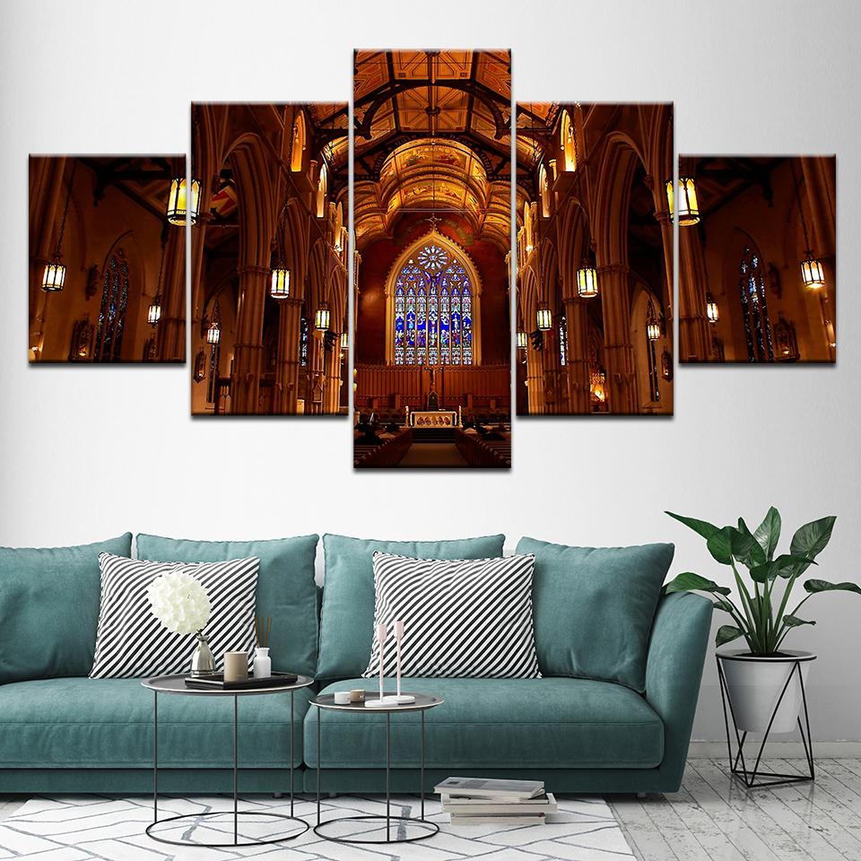 Canvas Painting St. Michael's Cathedral Basilica - Toronto 5 Pieces Wall Art Painting Modular Wallpapers Poster Print Home Decor