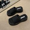 Platform Slippers Women's Outer Wear 2025 Summer Fashion Versatile New Cool Slippers Women's Platform High-heeled Beach Shoes