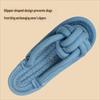 Hot-selling Indestructible Chew-resistant Cotton Rope & Fleece Knotted Candy-shaped Dog Toy for Small Medium Pets Teeth Cleaning