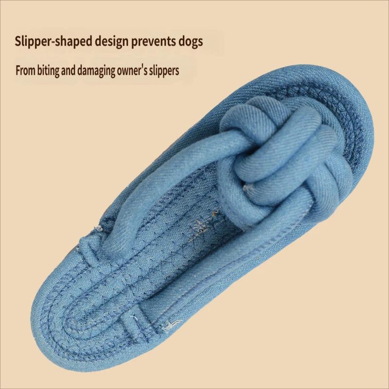 Hot-selling Indestructible Chew-resistant Cotton Rope & Fleece Knotted Candy-shaped Dog Toy for Small Medium Pets Teeth Cleaning