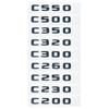 Новые буквы C200 E200 для Mercedes Benz, 3D, глянцевые, черные, C180 C200 C220d C250d C260 C300d 4Matic, ABS-эмблема для Mercedes Benz W2
