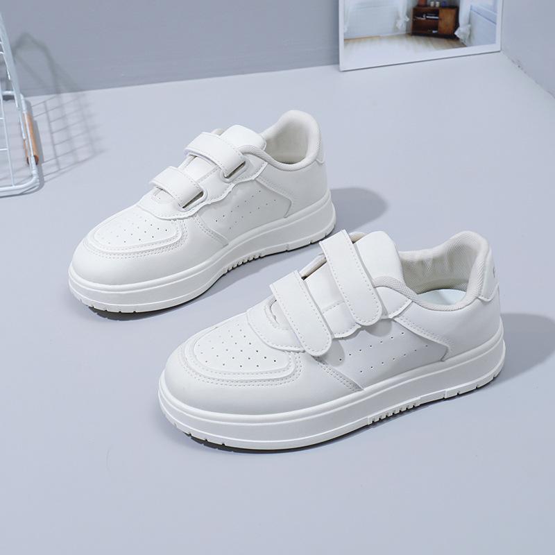 2025 лето маленькие белые туфли новая корейская версия ins студентки кожаная платформа спортивная повседневная обувь для скейтборда уличная съемка HL701
