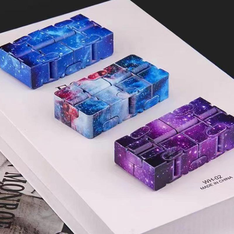 Starry Sky Infinity Cube Sensory Fidget Toy Autism Adhd Anxiety Stress Reliever Toys Adults Children Decompression Novelty Gift