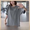 Женская свободная быстросохнущая футболка с коротким рукавом для йоги и бега - летний фитнес-топ больших размеров