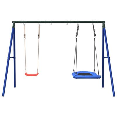 Swing Set with Swing Seat and Nest Swing