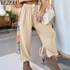 Женские модные повседневные брюки с высокой талией, брюки и капри