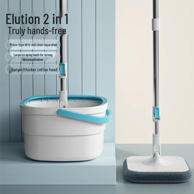 Effortless Spin Mop with Automatic Dehydration and Dual Chamber Design