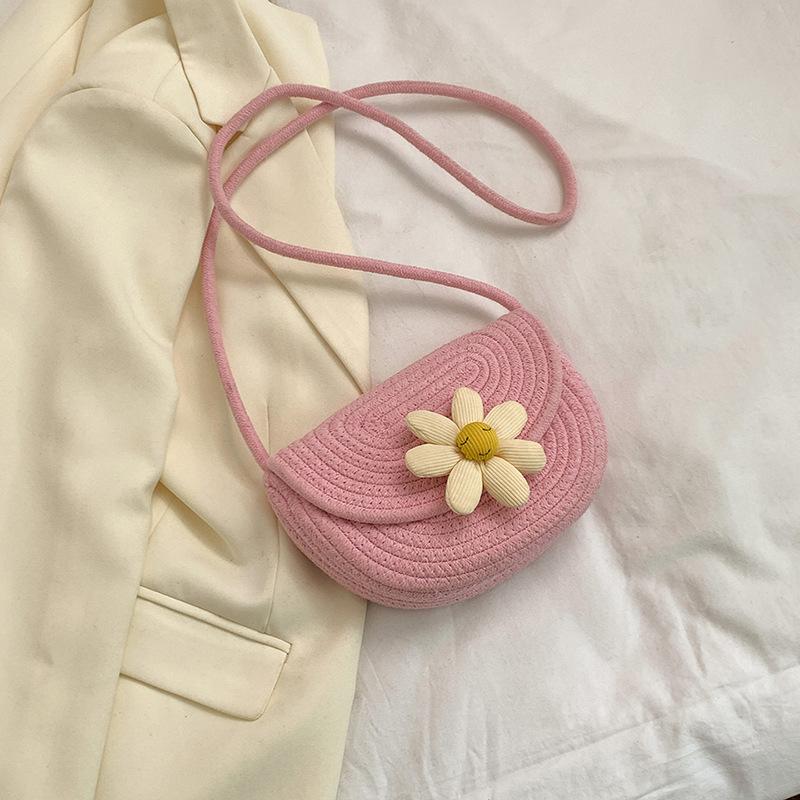 Весенняя новая сумка через плечо на одно плечо, пляжная повседневная и красивая корейская хлопковая плетеная пляжная сумка для отпуска