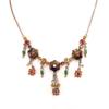 [B2752] - Brown / Turquoise 'Colorful Dance' Designer Necklace