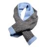Michiko London Mongolian Cashmere Reverse Mini Made In A Stylish Gift for Men and Casual 100% Scarf, Mongolia, Women, Unisex, (CM-203 Sax/Gray)