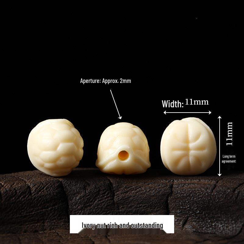 Ivory Nut Carved Pixiu Awakening Lion Wenwan Bracelets and Necklaces - Handmade Jewelry Accessories for DIY.