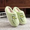 Fashion 2025 Hot Seller Christmas Plush Slippers Winter Warm Cute Home Green Haired Monster Slippers Non Slip Cotten Shoes New Year Gift