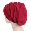 Мягкая эластичная ткань Мусульманский шарф-шапочка Хлопковая женская шапочка для химиотерапии Шляпа с оборками Дышащая шляпа