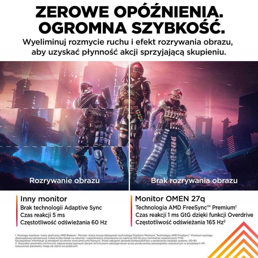 Monitor HP 780H4E9#ABB 27" IPS Flicker free 165 Hz 50-60 Hz