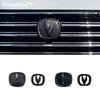 Для Changan UNI-K UNIK Аксессуары 2021-2024 Черная Карбоновая Отделка Накладка Логотипа Переднего Заднего Бампера Автомобиля Центральная Решетка Логотип Защитная Накладка от Ударов