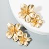 Women's Flower Temperament Shiny Gold Petal Alloy Drop Earrings