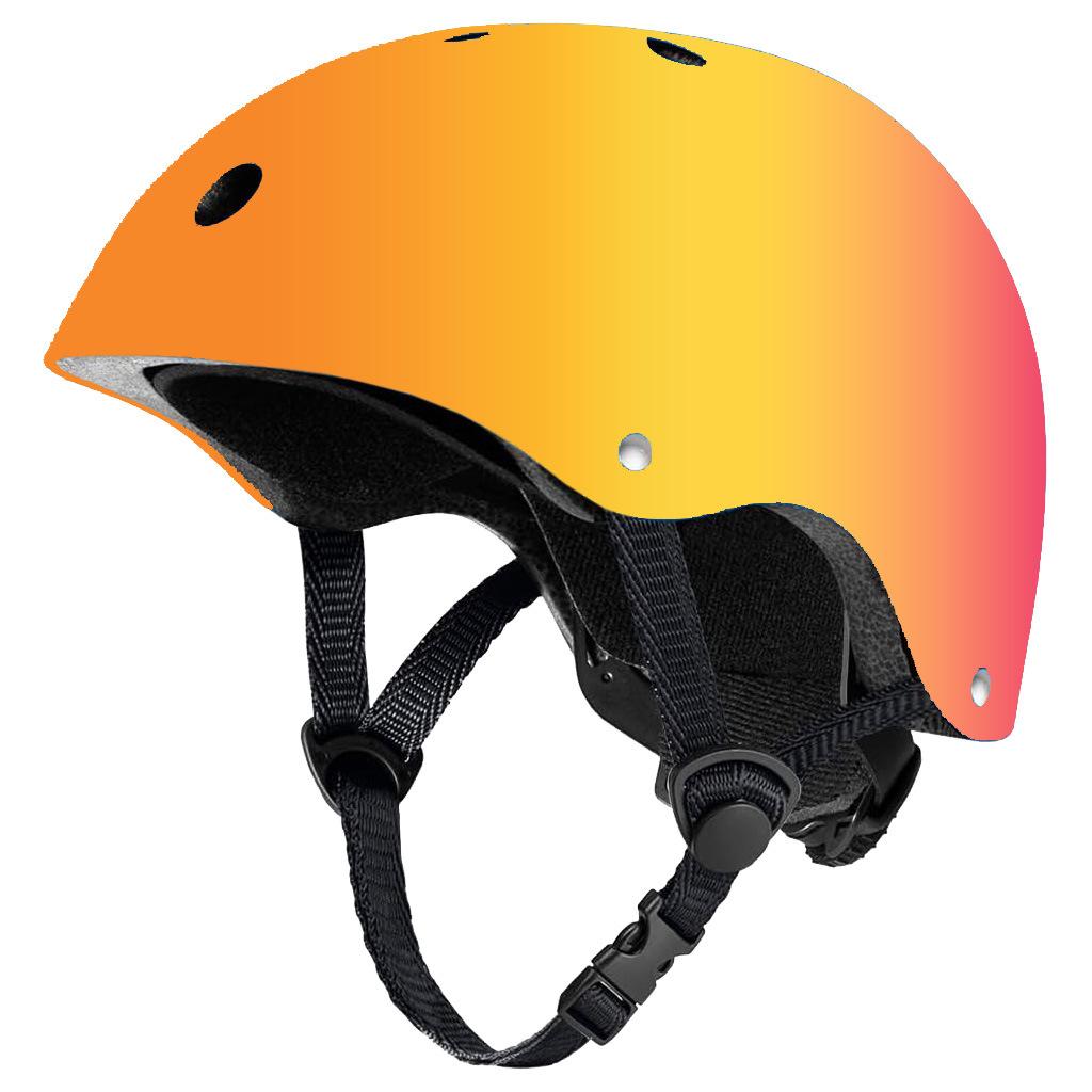 Шлем с регулируемым градиентным цветом для малышей, подростков, мальчиков и девочек, шлем для скейтборда и велосипеда