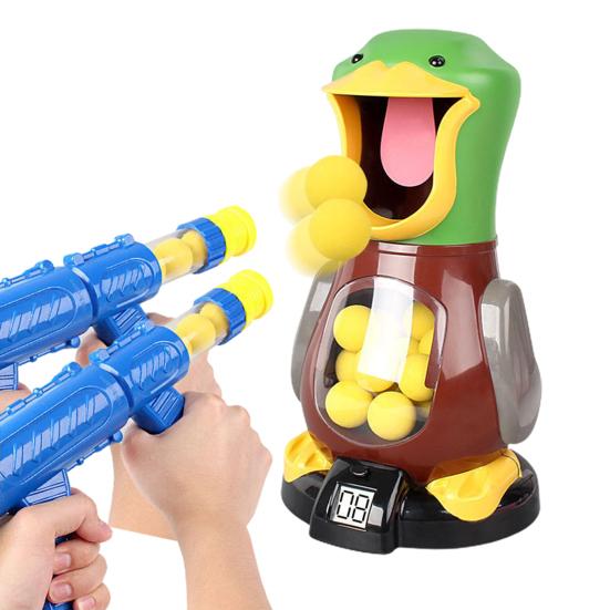 Мягкая игрушка-пусковая установка с утиной мишенью, ЖК-табло, звук, забавный свет