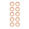 10Pcs M12 Copper Oil Drain Plug Washer Flat Sealing Gasket Ring Spacer for Oil Change