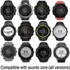 Nylon Strap for Suunto Core All Black Smart Watch Bands Lightweight Woven Tricolor Wristband Metal Connectors