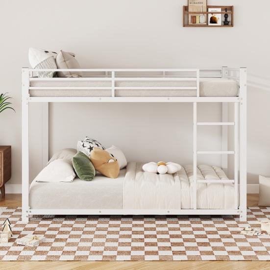 Bunk Bed 140x200cm Children with Ladder Falling Protection Strong Load Loft Bearing Double Layer Family Bedroom Furniture