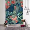 Psychedelic Animal Tapestry Wall Hanging Retro Tropical Plant Background Bukawaii Home Decor Yoga Mat Bed Sheet Customizable