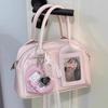 Compact Kpop Crossbody Women's Boston Pillow Bag - Small Capacity for Cards