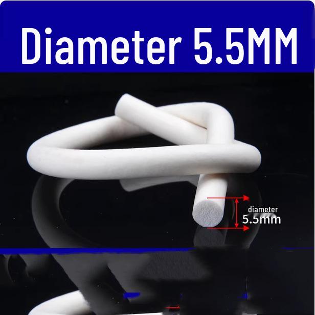 Круглый шнур из силиконовой пены - Термостойкая уплотнительная лента (2/3/4/5/6/7/8/9/10 мм)