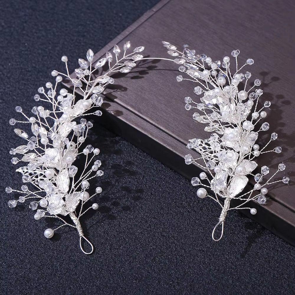Handmade Crystal Headpiece Beaded Rhinestone Head Chain Retro Bridal Headband  Bridal Party