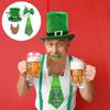 Улица. Цилиндр Лепрекона на День Святого Патрика с набором накладной бороды, уникальный дизайн, классический цвет, забавный наряд для косплея, вечерние