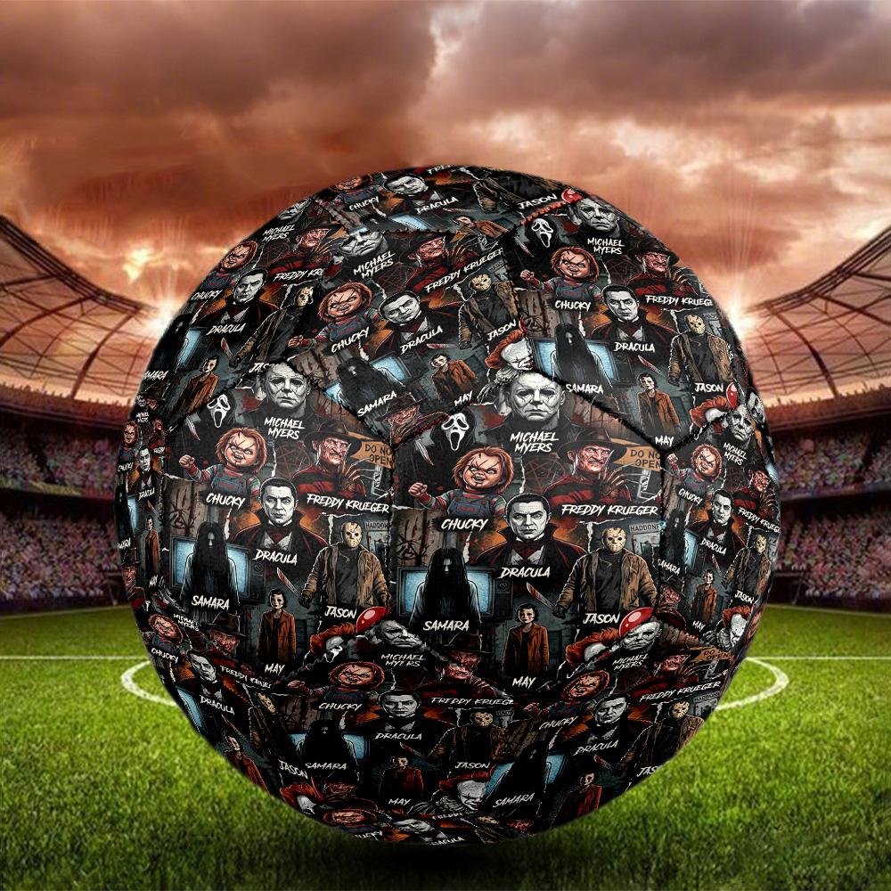 Bride of Chucky Print Size 5 Soccer Ball, Standard Match Football for Sports Game and Team Practice, Ideal Gift for Soccer Fans