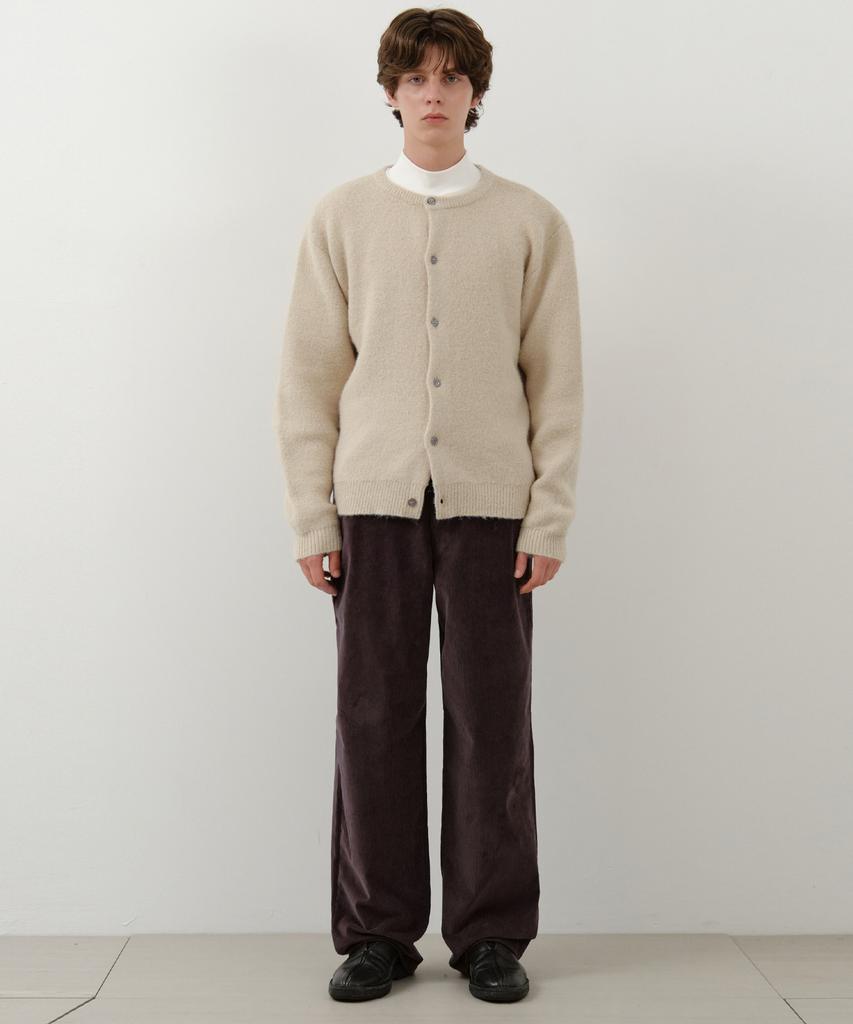 Wednesday Oasis Aran Round Hairy Knit Cardigan_Beige(Wc25-Kn49)