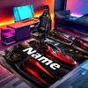 Custom Name Personalized Chevrolet Corvette Print Carpet, Versatile Home Decor Rug, for Playroom, Apartment, Balcony, Entryway, Hallway Gift