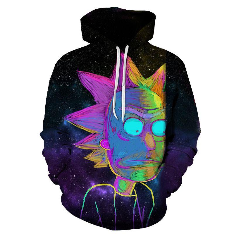 Rick And Morty 3d Print Womenmen Pullover Hoodie Sweatshirt Jumper Tops