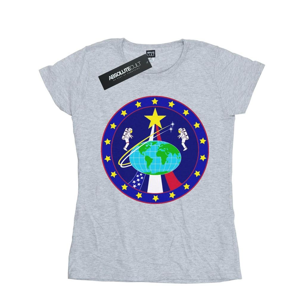 NASA Womens/Ladies Classic Globe Astronauts Cotton T-Shirt