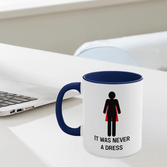 Персонализированная керамическая кружка для вдохновения женщин «Это никогда не было платьем» Мотивационная кофейная кружка Трендовая посуда Подарок для любителей кофе