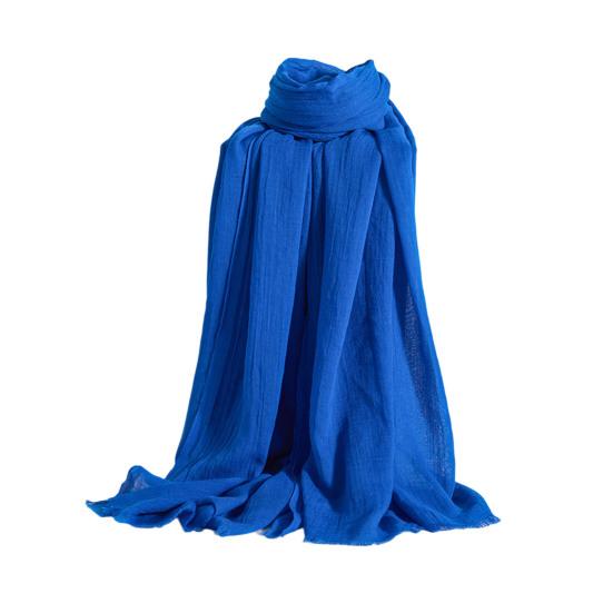 Женский шарф-шаль однотонный мягкий тканевый шарф тонкая дышащая шаль универсальный зимний уличный аксессуар